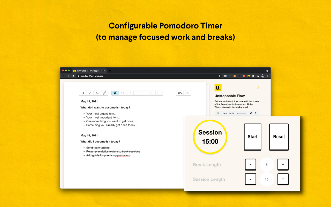 Unstoppable Flow Pomodoro Timer & Alpha Waves截图1
