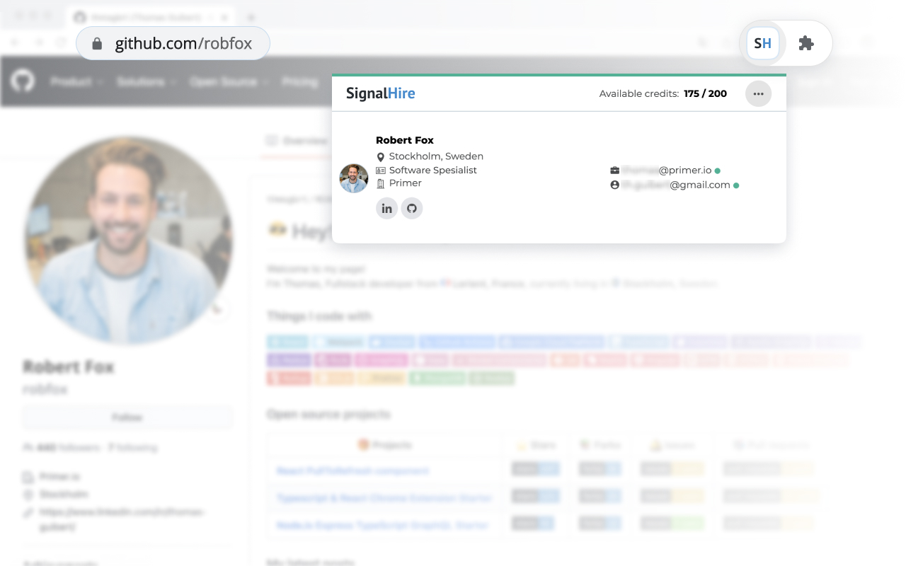 SignalHire - find email or phone number截图1