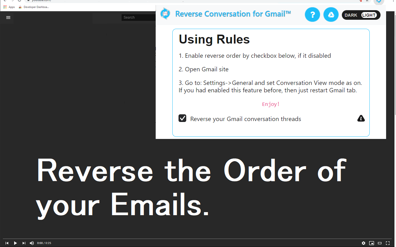Gmail™ 的反向对话截图1