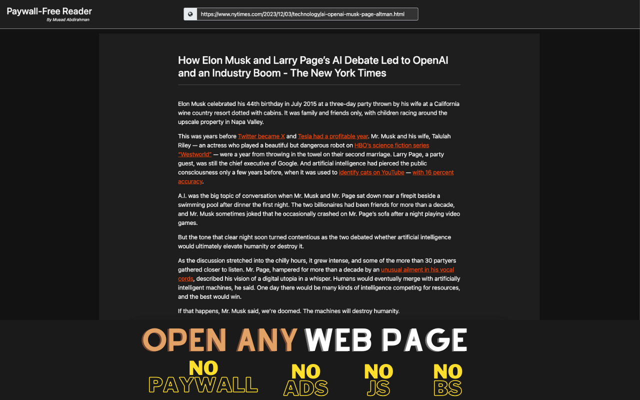 Paywall-Free Reader截图1