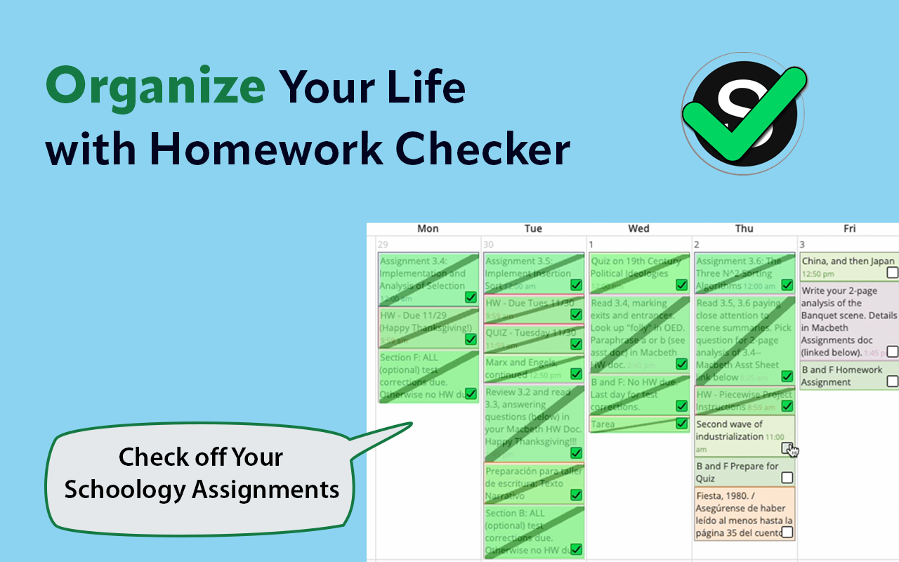 Homework Checker (Schoology)截图2