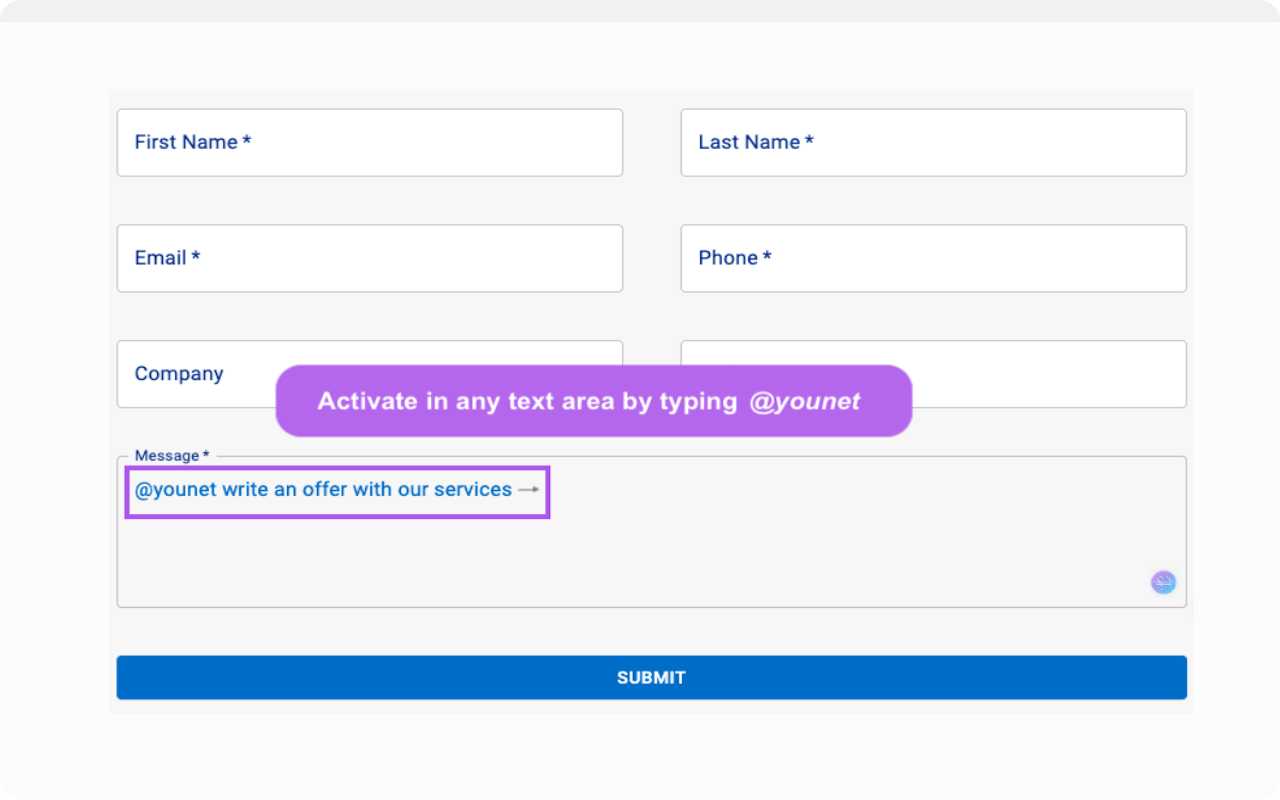 Younet: Personalized AI to write & respond截图1