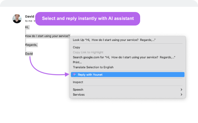 Younet: Personalized AI to write & respond截图4
