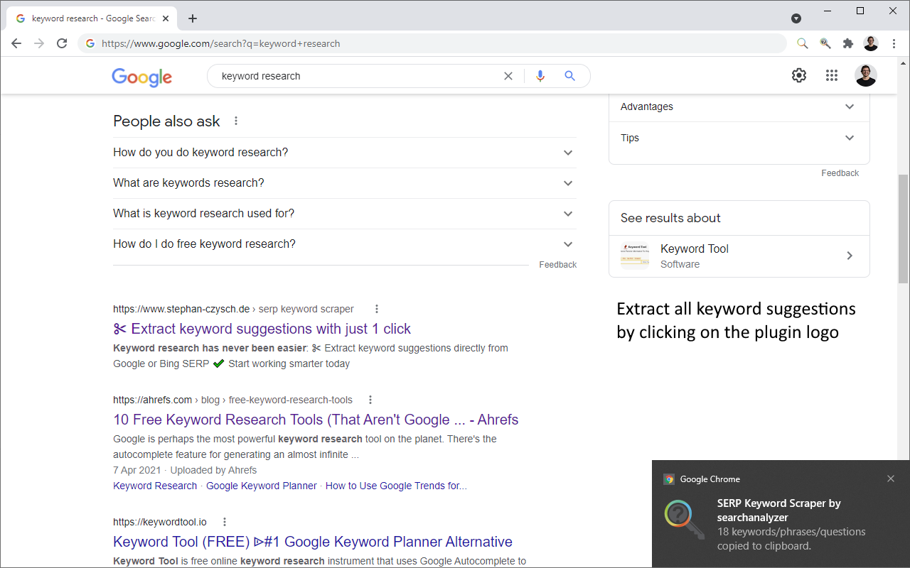SERP Keyword Extractor by searchanalyzer.io截图1