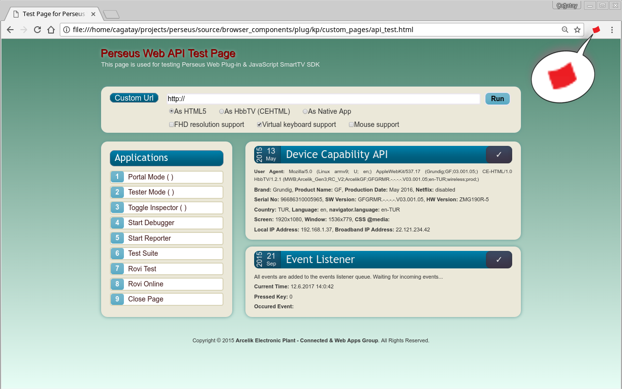 Arcelik Smart TV Browser Emulator截图3