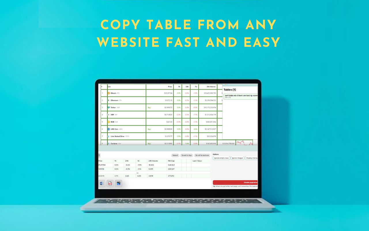 Table as CSV - Table Capture截图1