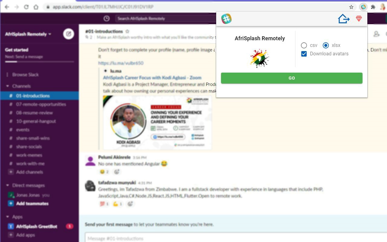 Slack Members Extractor截图2
