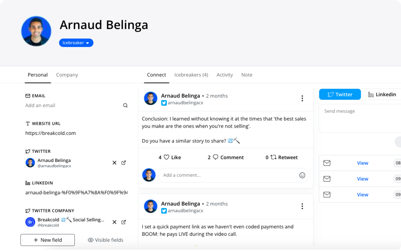 Breakcold - Social Selling CRM截图2