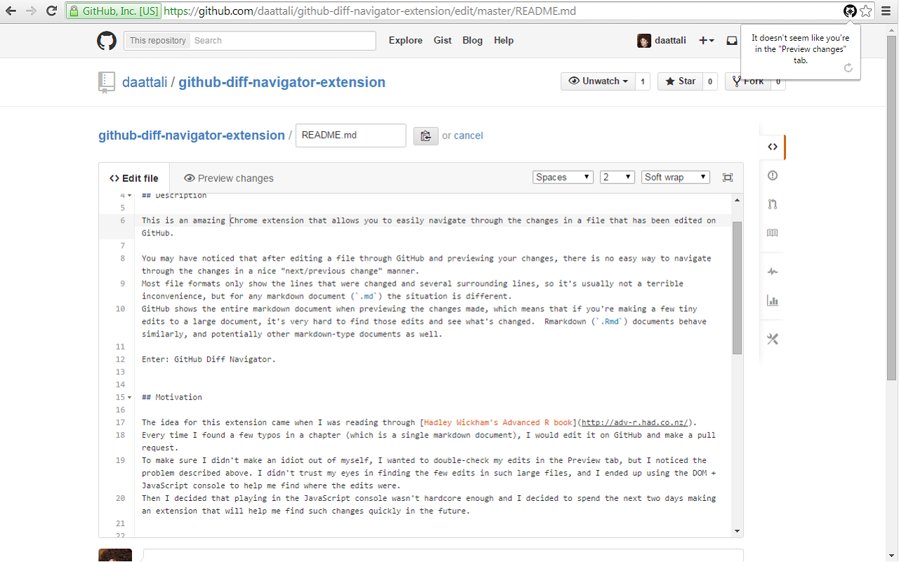 Diff Navigator for GitHub截图5
