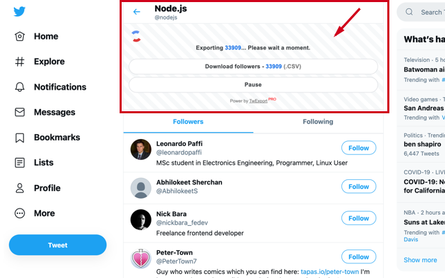 TwExport - Export Twitter Followers截图2