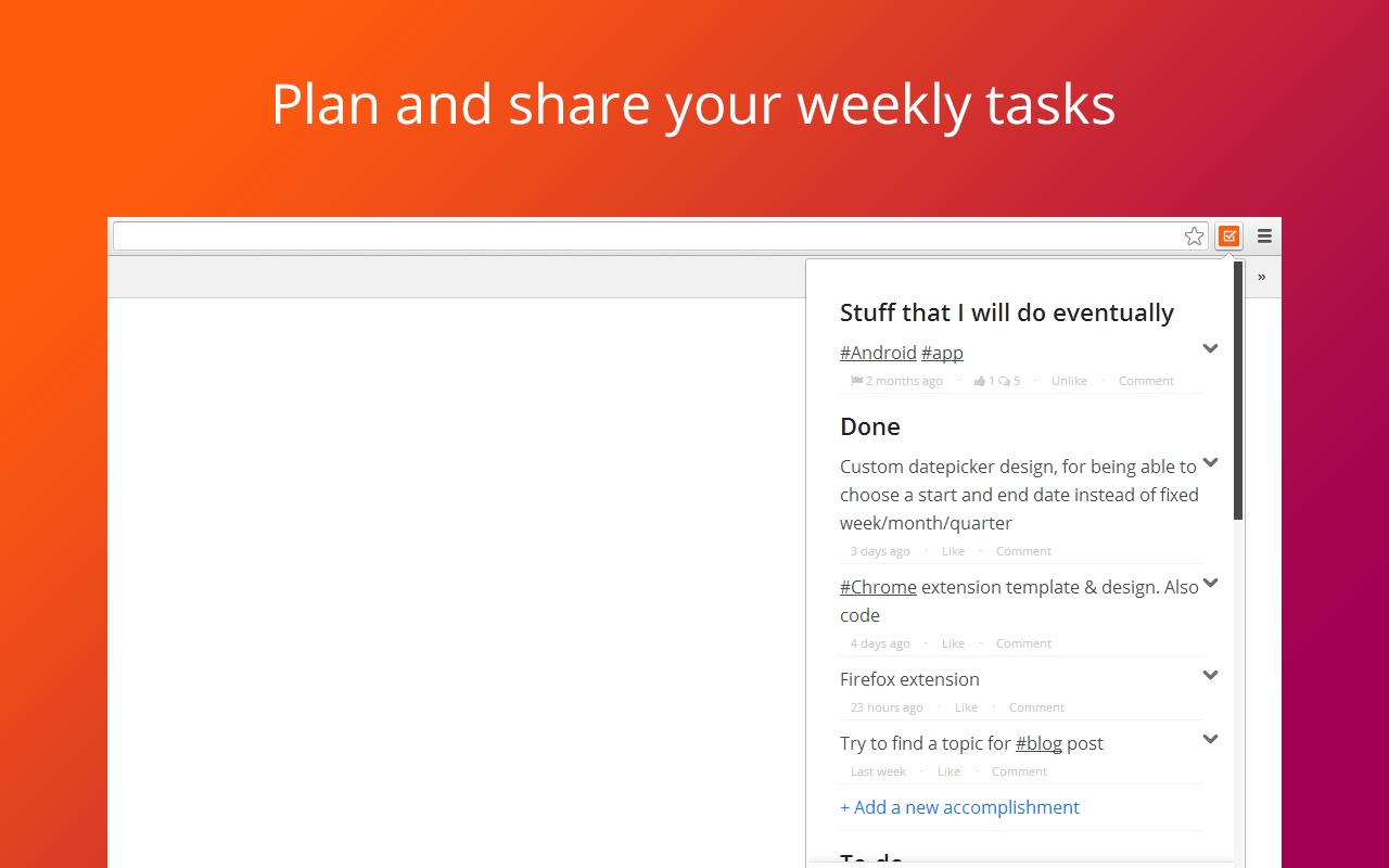 Weekdone - Plan and share your weekly tasks截图1