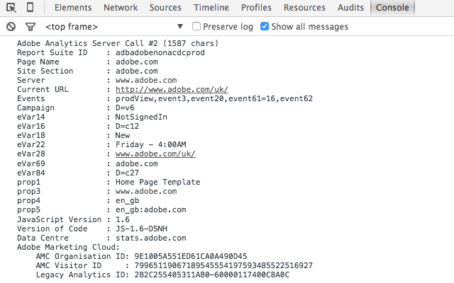 Debugger for Adobe Analytics截图2