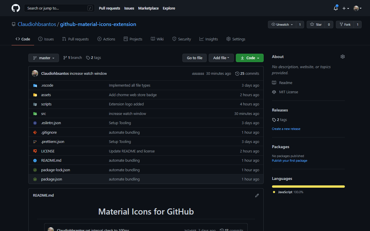 Material Icons for GitHub截图1