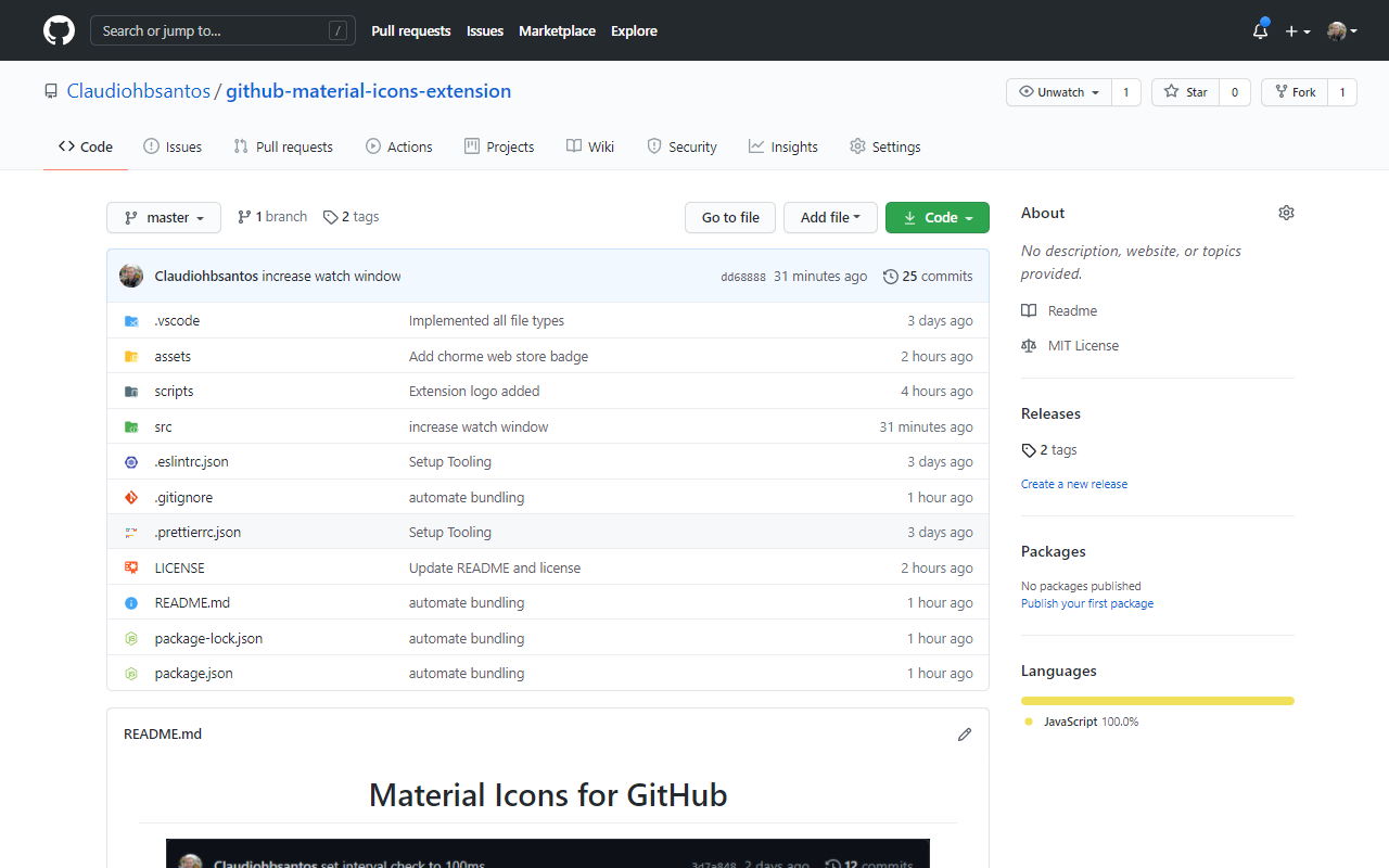 Material Icons for GitHub截图2
