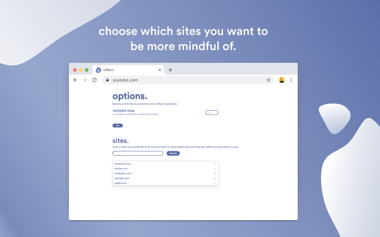 reflect. - a mindful website blocker截图2
