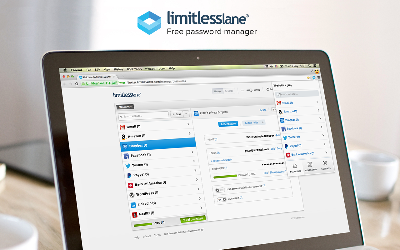 Limitlesslane - Free Password Manager截图2