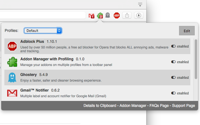 Extension Manager with Profiles截图2