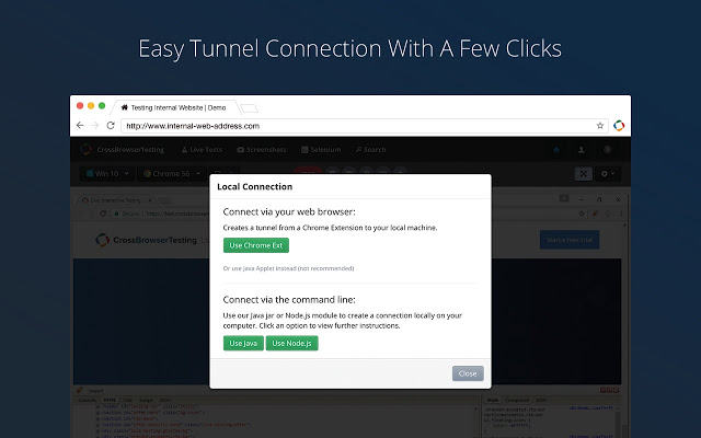 CrossBrowserTesting Local Connection截图1