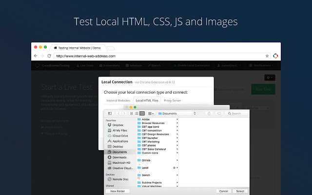 CrossBrowserTesting Local Connection截图2