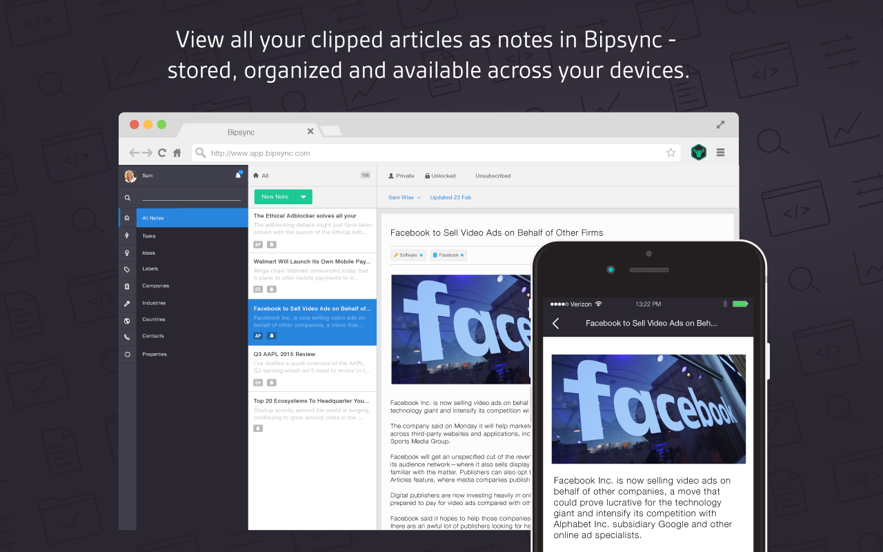 Bipsync Web Clipper截图1