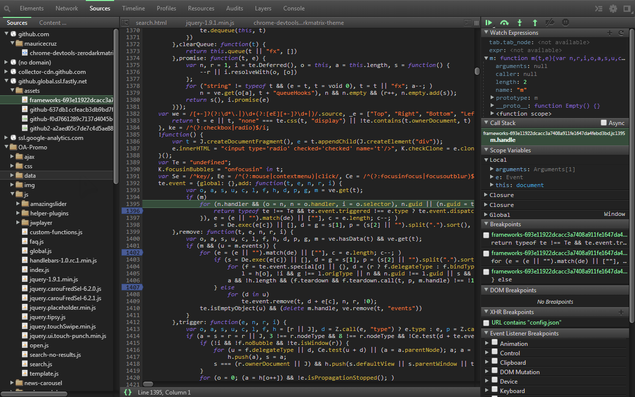 DevTools Theme: Zero Dark Matrix截图4