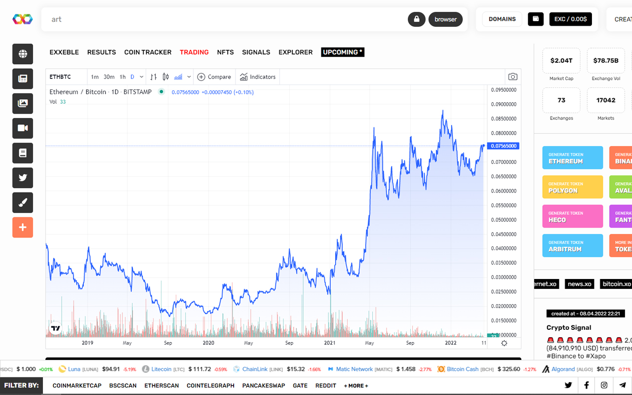 Exxeble - Search In Future - Crypto Tools截图1