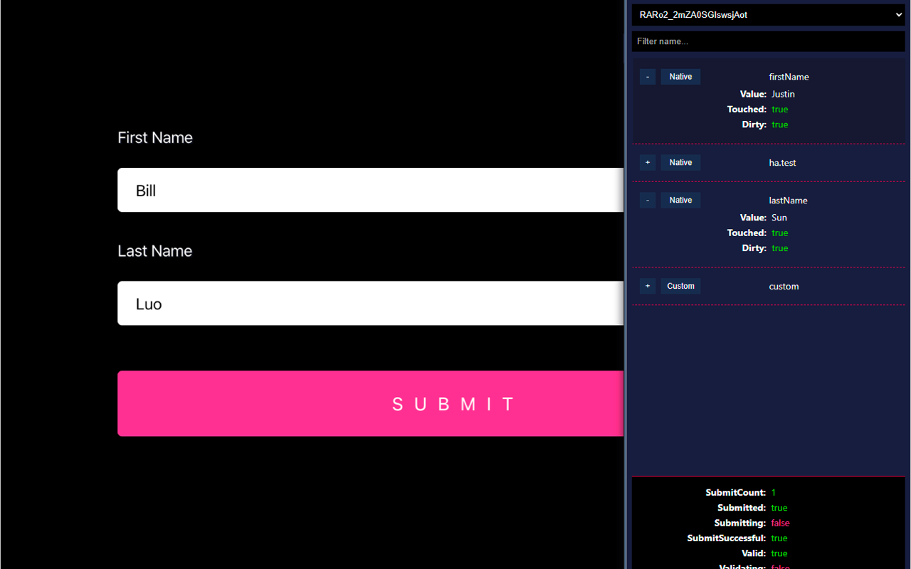 React Hook Form Developer Tools截图1