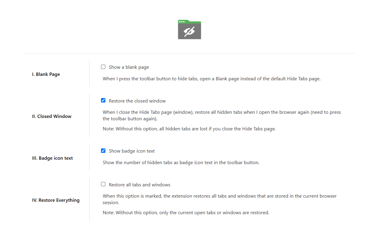 Hide Tabs (Panic Button)截图1