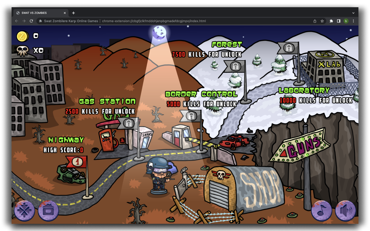Swat vs Zombies - HTML5 Game截图1
