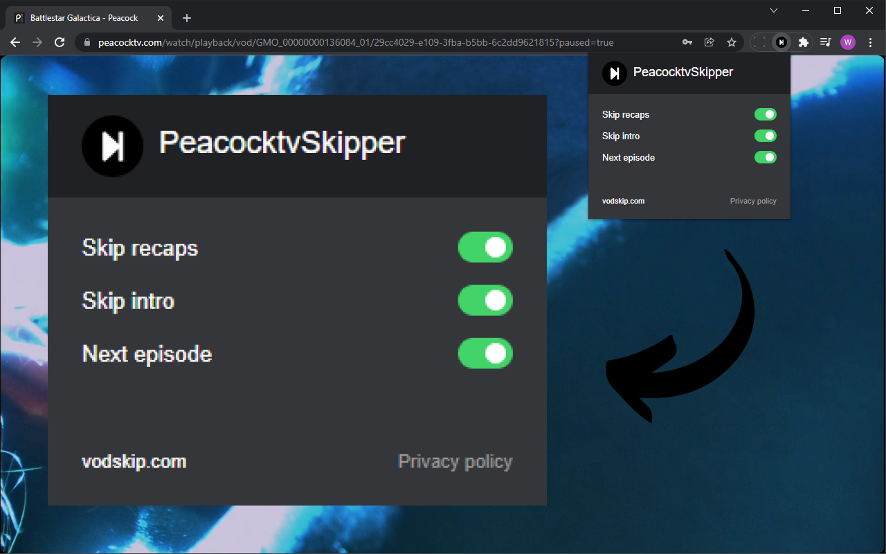 Peacock TV Skipper: skip ads, intros & more截图1