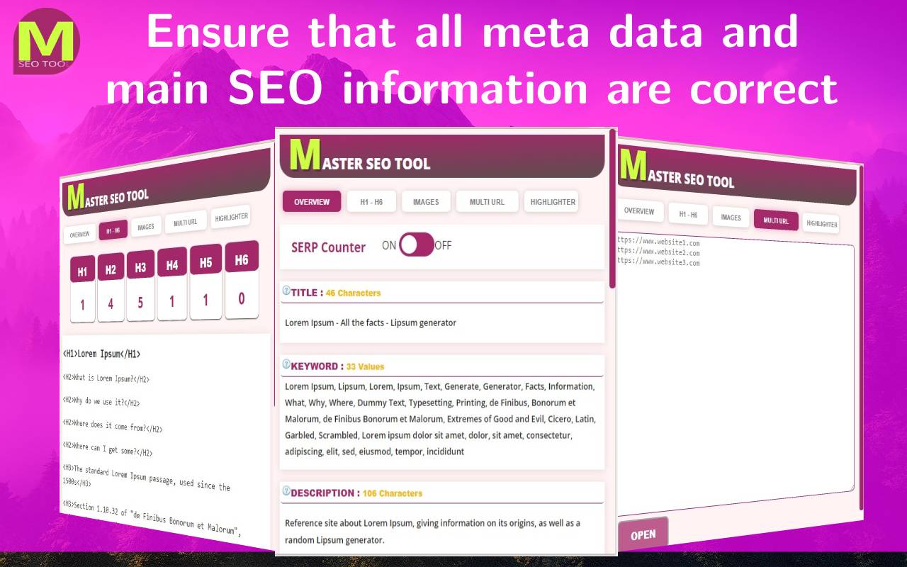MASTER SEO Tool- SERP Counter & Meta截图3