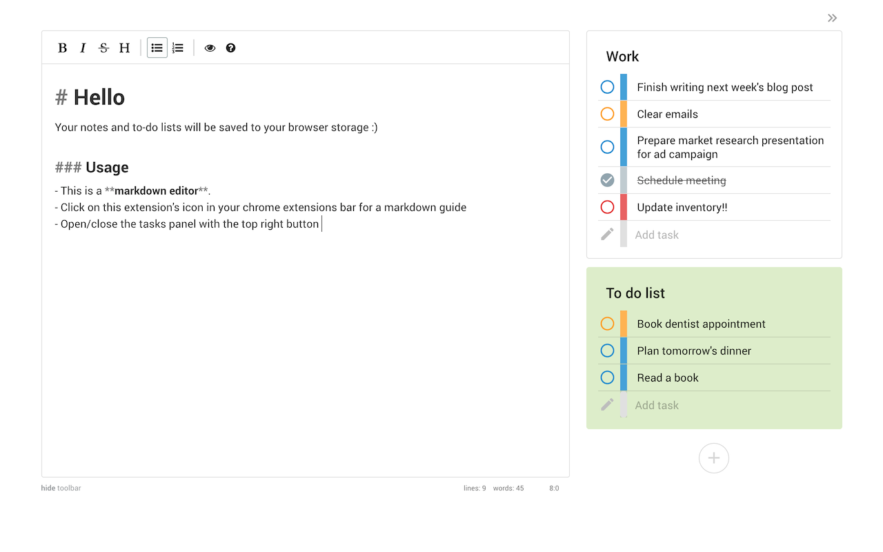 Notes Dashboard截图3