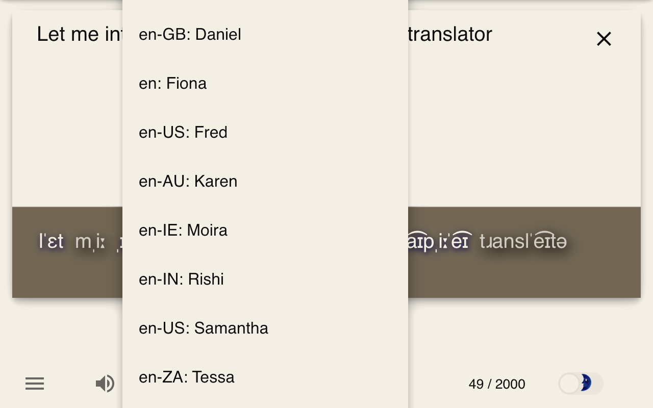 Unalengua IPA Translator截图2