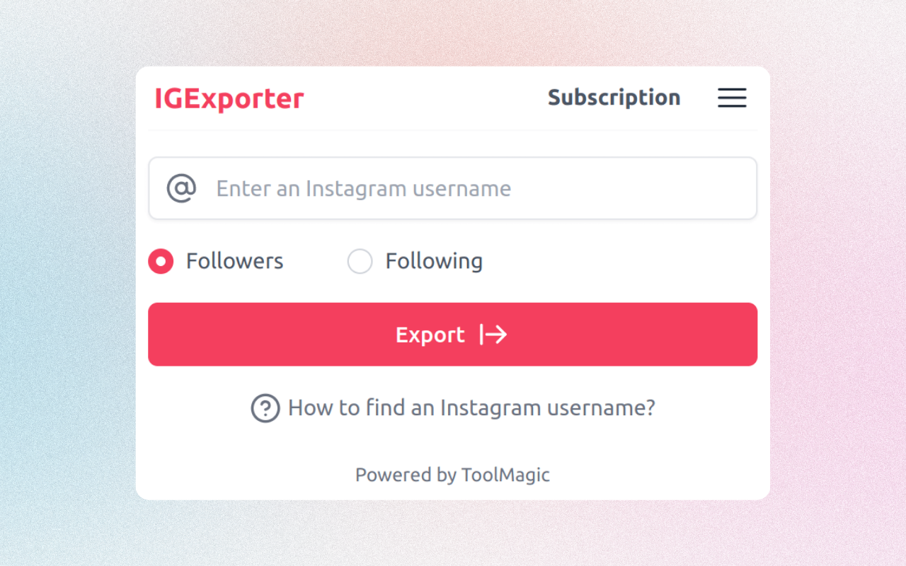 IExporter - Instagram™ 粉丝导出工具截图3