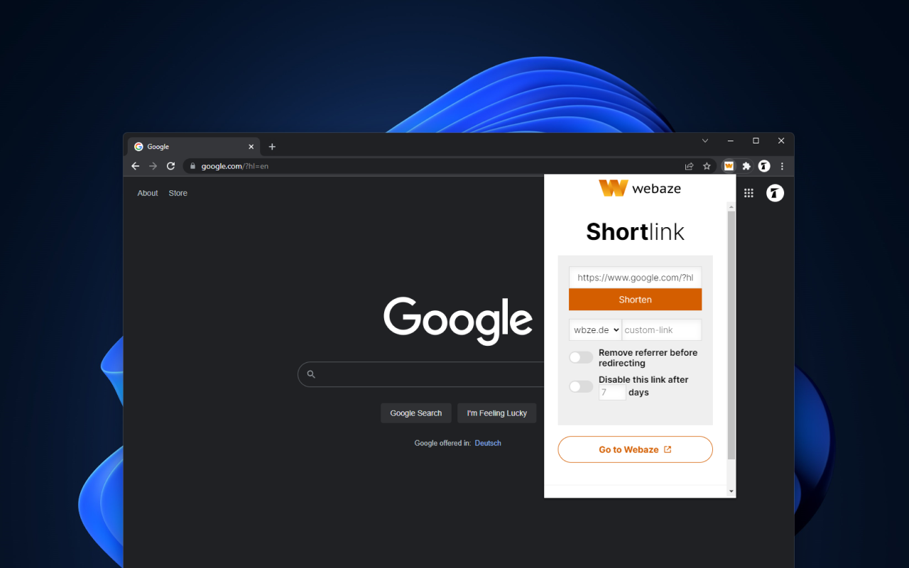 Webaze Shortlinks截图1