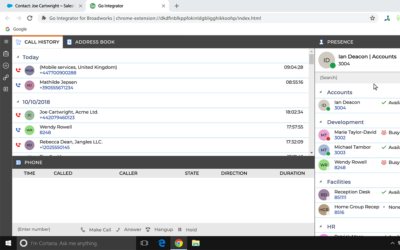 CRM Integrator for Hosted Telephony截图2