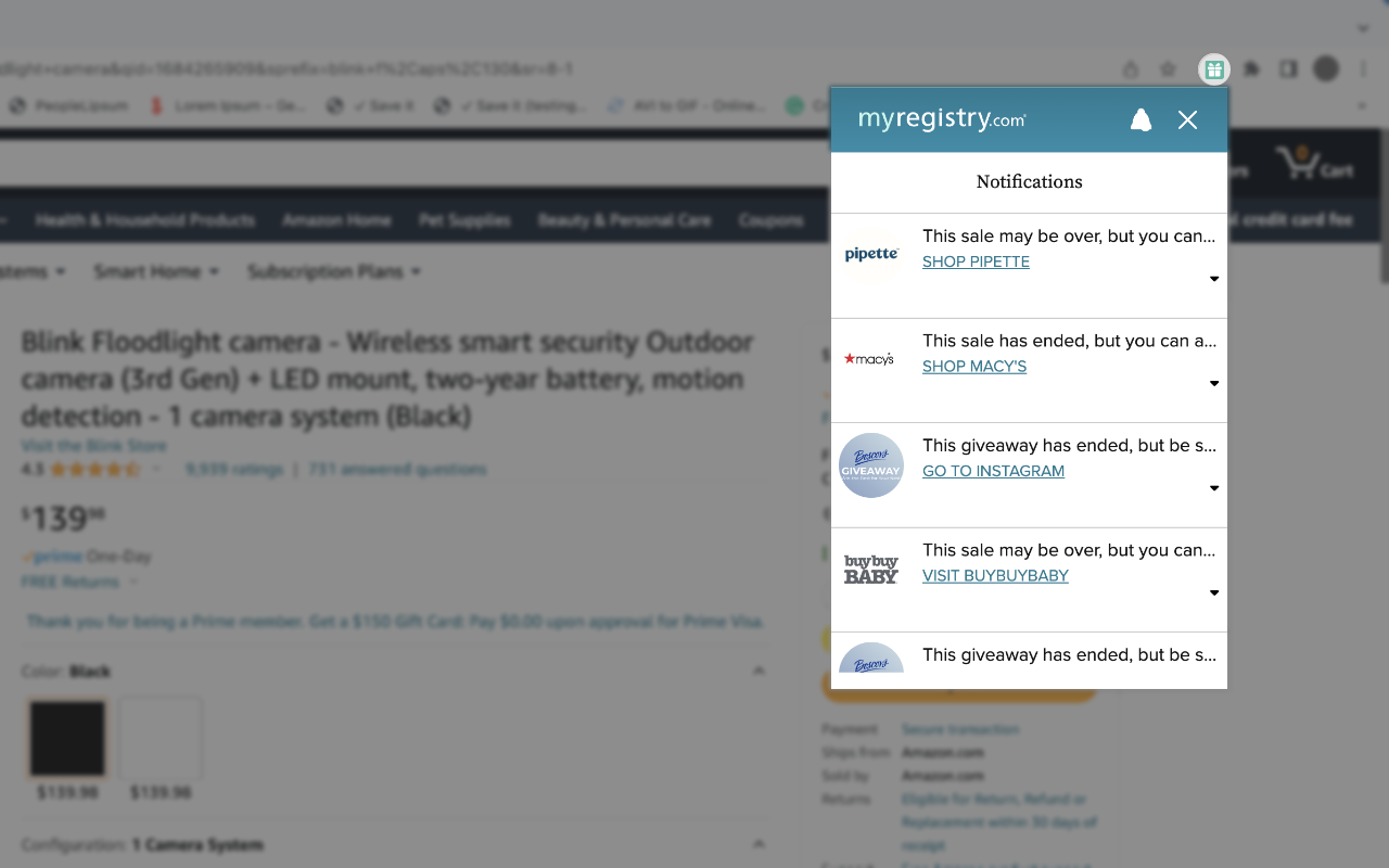 Add to MyRegistry.com Button截图2