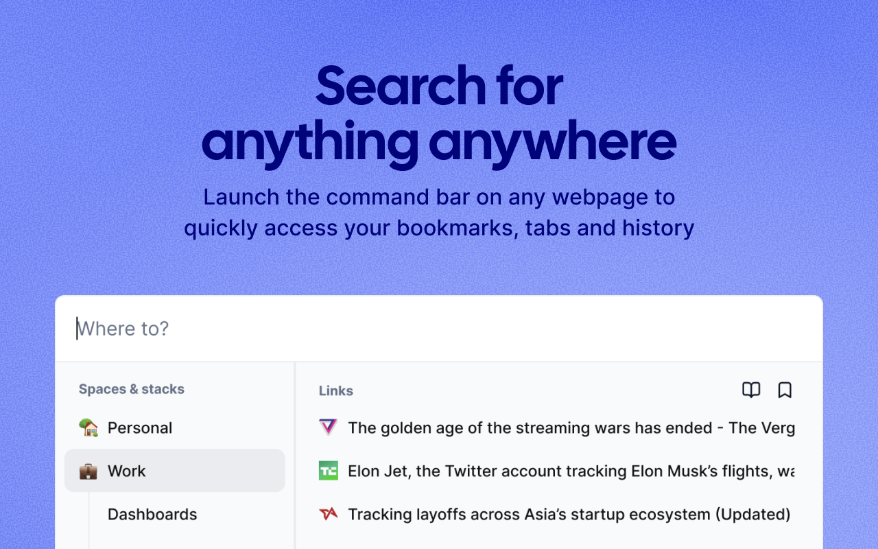 Stackable - Bookmark and Tab Manager截图1