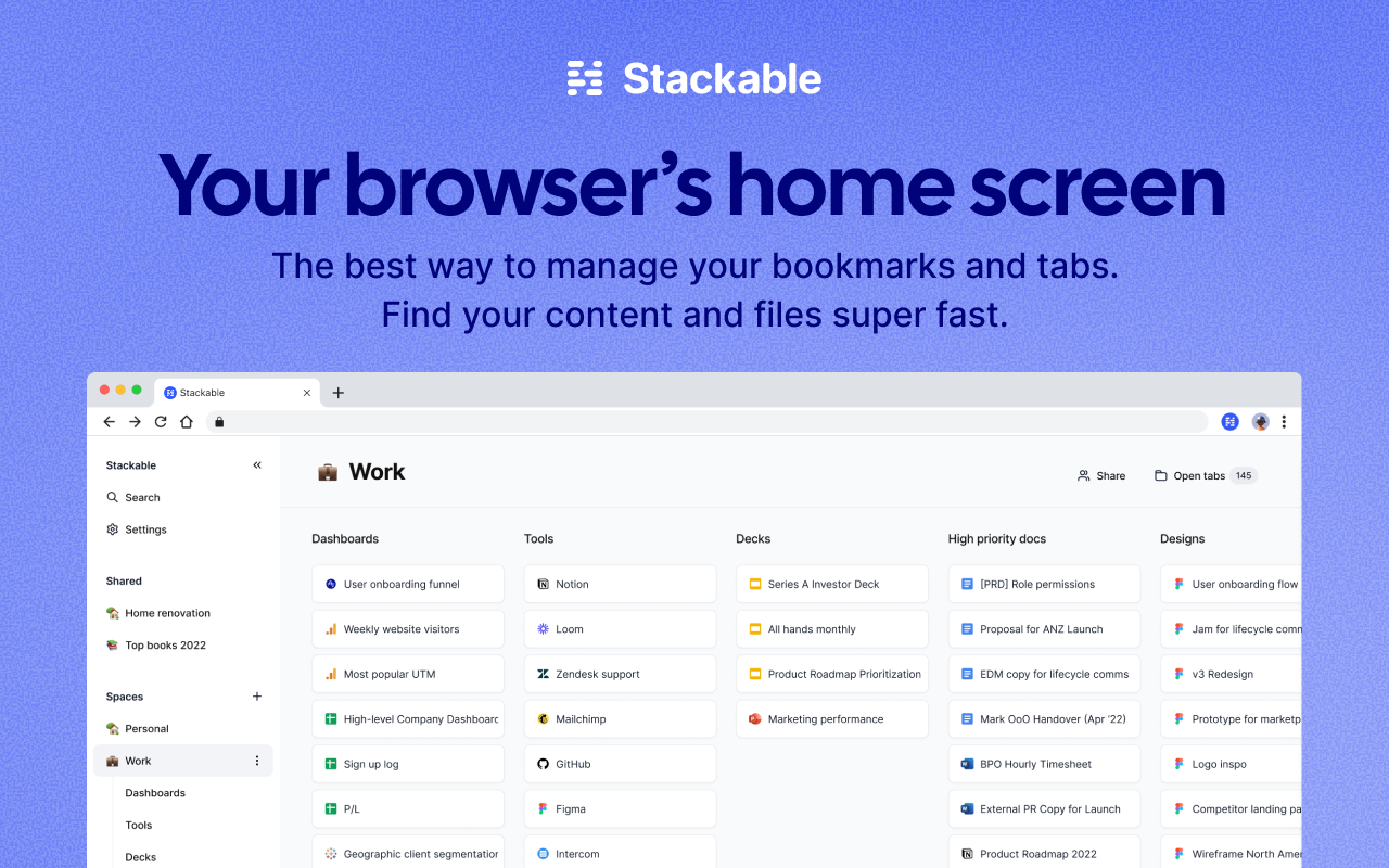 Stackable - Bookmark and Tab Manager截图3