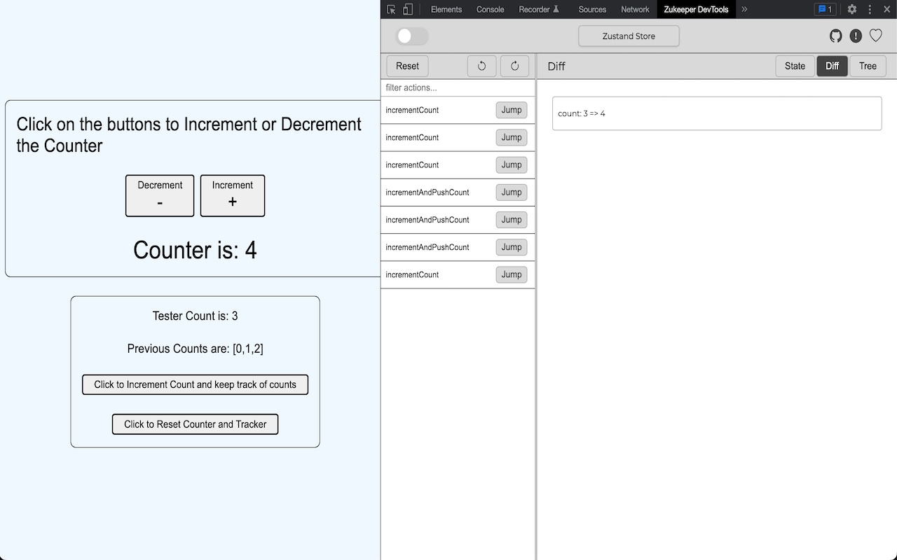 Zukeeper: Devtools for Zustand截图4