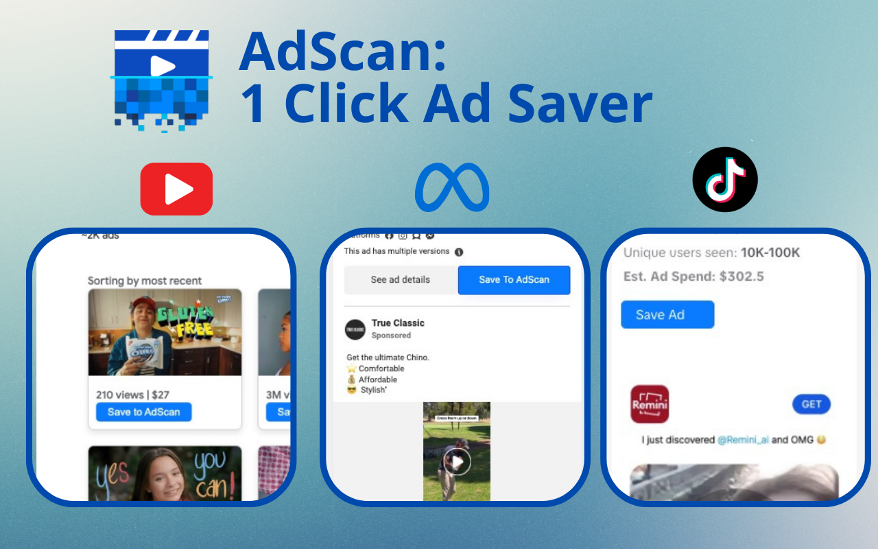 AdScan: Save Facebook, TikTok & YouTube Ads截图3