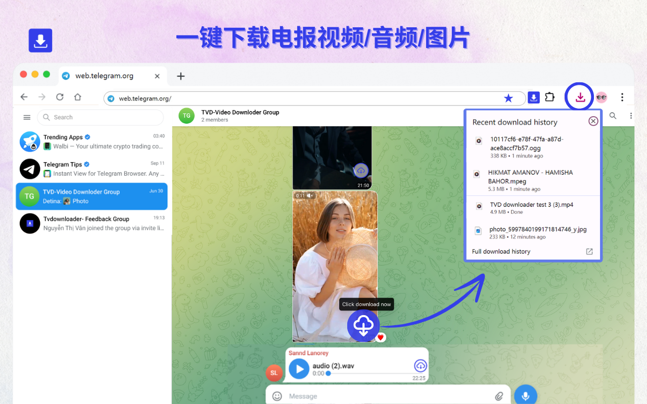 电报视频下载器(含隐私視頻)截图3