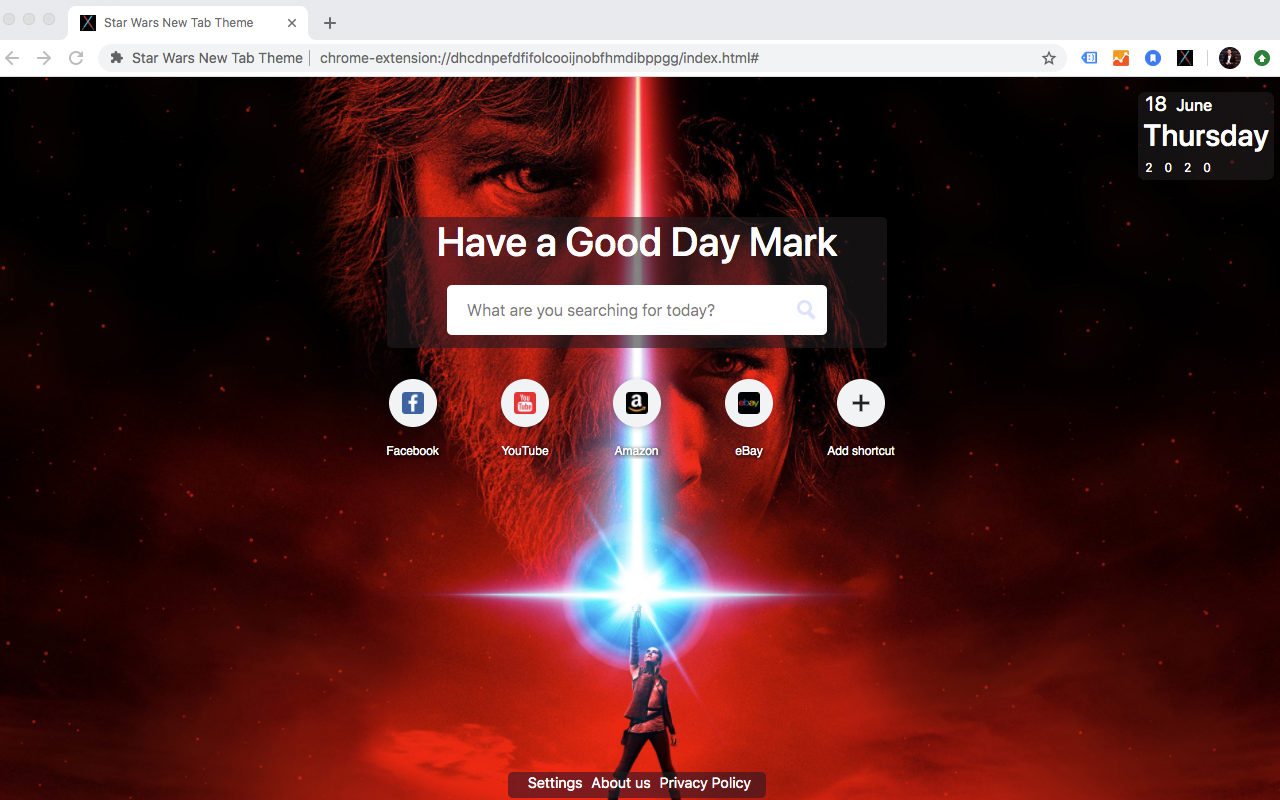 Star Wars New Tab Theme截图1