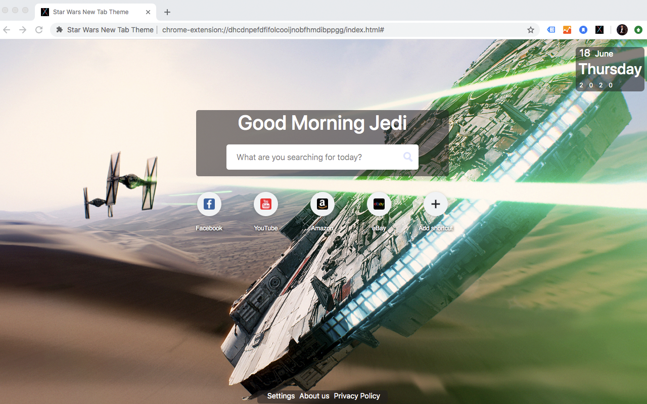 Star Wars New Tab Theme截图3