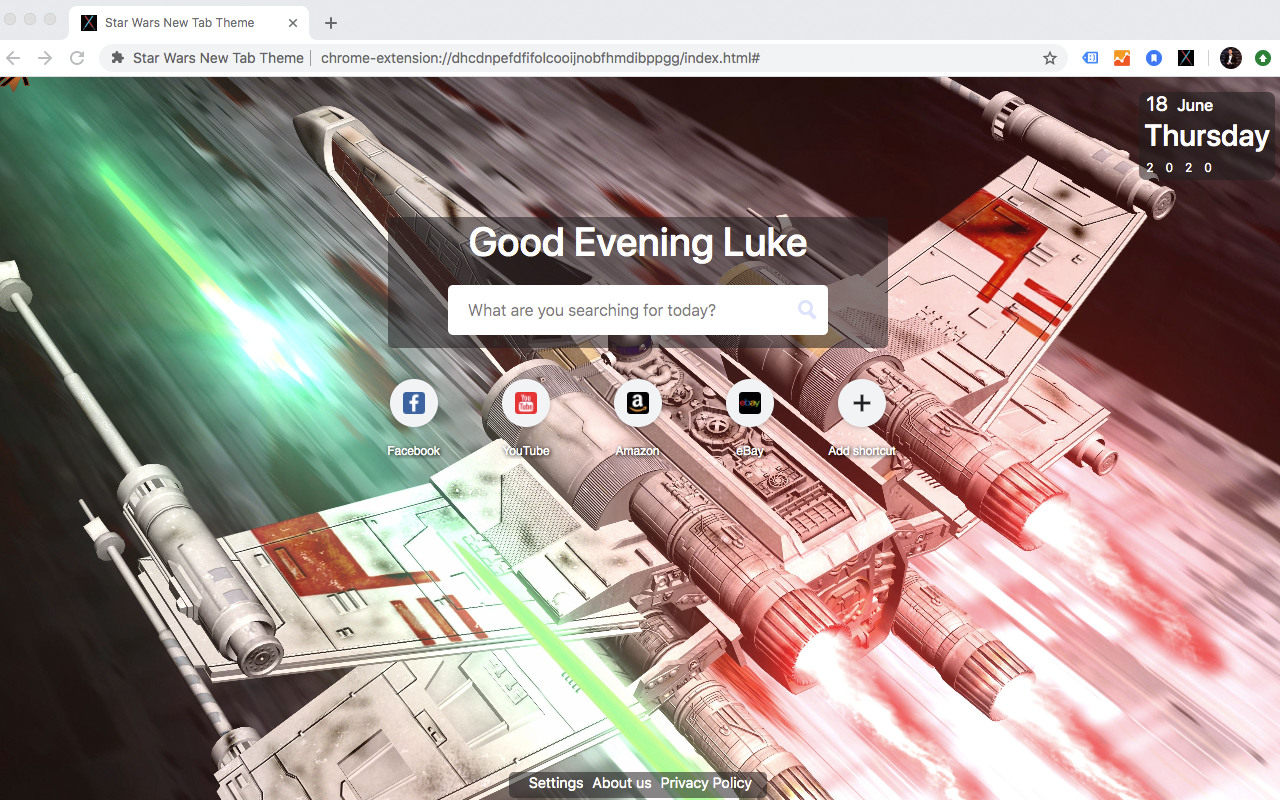 Star Wars New Tab Theme截图4