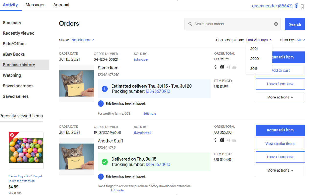 Ebay Purchase History Downloader截图5