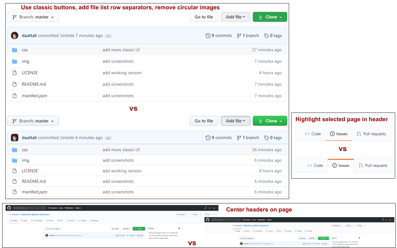 Old Github UI截图2