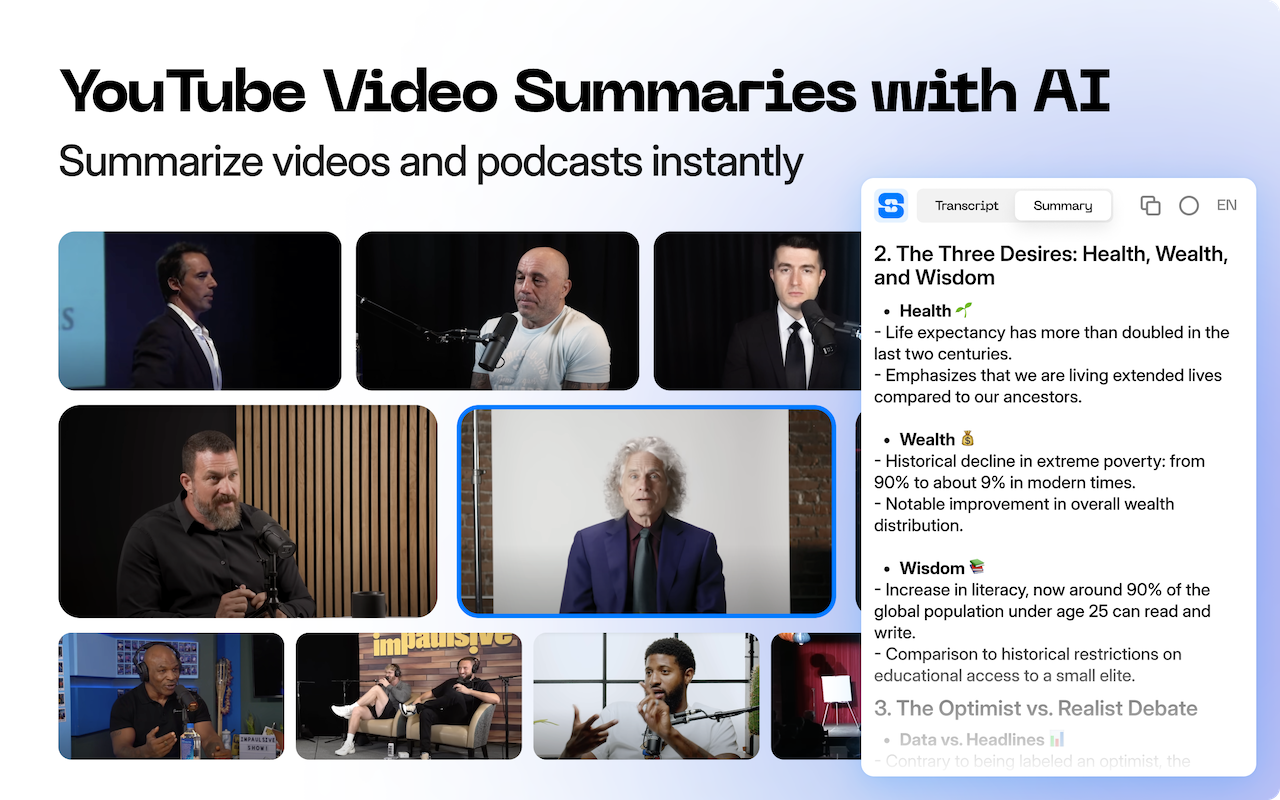 YouTube 转录器和 视频摘要器截图3
