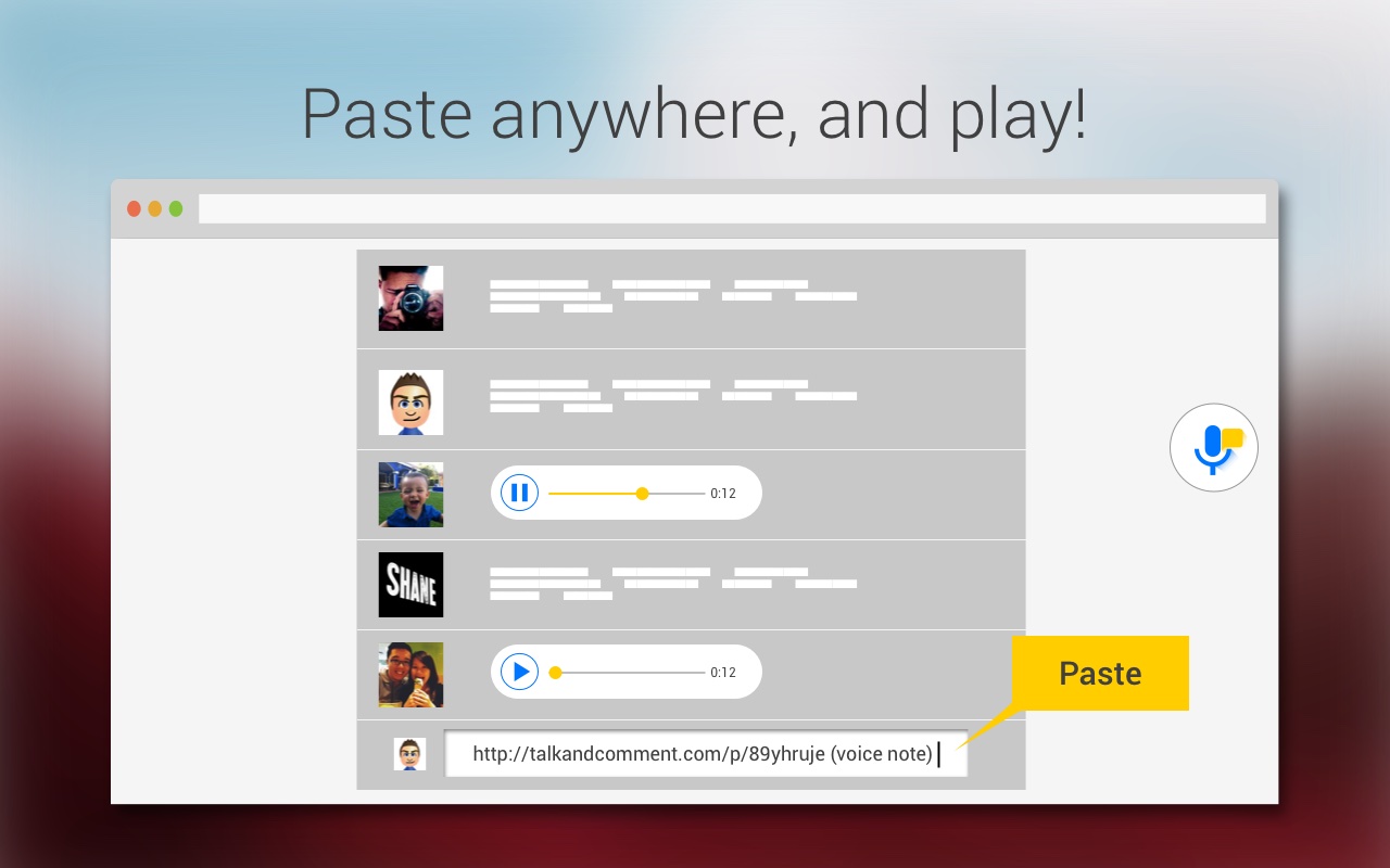 Talk & Comment - Voice notes anywhere截图2