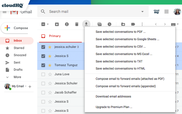 Save Emails as PDF by cloudHQ截图4